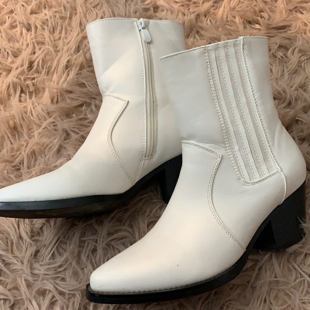 Nasty Gal White Cowgirl Boots
